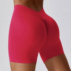 87% Nylon. 13% Spandex Soft. comfortable. skin friendly 4-way stretch. breathable and sweat-wicking Squat-proof Seamless fabric Back piece waist head V waist design Hip pumping pleat design. highlighting the peach buttocks Perfect for both sports activities and daily life Nylon Gym Bottoms In Solid Color, High Waist High Stretch Pink Shorts, Pink High-waist High-stretch Shorts, High-waist High-stretch Pink Shorts, Pink Nylon Bottoms With Built-in Shorts, Breathable High Waist Bottoms With 4-way Stretch, Breathable High-waist Bottoms With 4-way Stretch, High Waist Breathable 4-way Stretch Bottoms, Pink High-stretch Short-leg Activewear