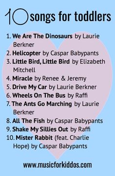 the top ten songs for toddlers