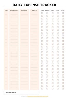 the daily exercise tracker is shown in this printable form, which includes tasks and instructions