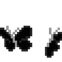 an image of some type of pixelated black and white object on a white background