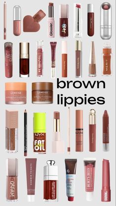 Brown Lippies, Best Lip Products, Preppy Makeup, Fancy Makeup, Lip Products, Dark Skin Makeup