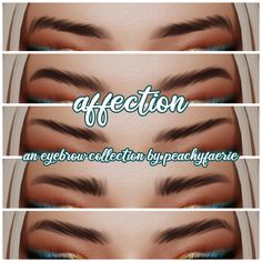 the before and after pictures of an eyebrow collection by peachyare