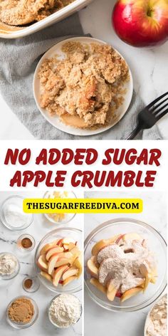 no added sugar for apple crumbles in this recipe