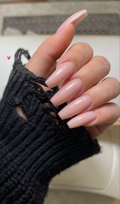 Ballerina Pink Nails, Ballerina Acrylic Nails, Subtle Nails, Almond Acrylic Nails, Soft Nails, Ballerina Nails