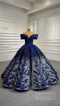 Dark Blue Lace Appliqued Ball Gown Formal Dress 66536B Dark Blue Ball Gown, Silver Ball Gown, Dark Blue Gown, Royal Blue Ball Gown, Debut Gowns, Sequin Ball Gown, Blue Ball Gowns, Quinceanera Dresses Blue, Prom Dance