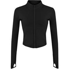 Nylon And Spandex; Super Soft And Comfy Full Zip Up Feature Is Great For Taking On Or Off With Ease, Long Sleeve Cropped Jacket Is Slim Fit, Lightweight, Solid Color, Soft, Breathable, Stretchy, And Durable Elastic Sleeve Cuffs With Thumb Holes Keep Your Sleeves In Place, While Increasing Coverage And Warmth Suitable For Yoga, Sports, Training, Running, Exercise, Gym, Hiking, And Casual Daily Wear If You Have Any Concerns, Please Leave It In Customer Q&A, We Will Reply You Asap Womens Running Jacket, Gym Jacket, Yoga Jacket, Outfit Gym, Workout Fits, Slim Fit Jackets, Workout Clothing, Sport Top, Slim Fit Top