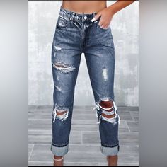 Navy Blue Light Wash Jeans. Frayed High Waist Slim Fit. 28 In Inseam. 93% Cotton 7% Elastane Available In Sizes 6 8 10 12 14 16 Frayed Jeans, Light Wash Jeans, Jeans Color, Slim Waist, Wash Jeans, Ripped Jeans, Colored Jeans, Blue Light, Fashion Ideas