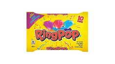 ring pop candy bar on a white background