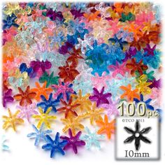 PRICES MAY VARY. Color: Multi Mix (Mix of all available colors) Size: 10mm 1,000pc Finish: Faceted Transparency and Shape: Transparent Starflake Pipe Cleaner Snowflakes, Light Table Ideas, Craft Outlet, Crafts Ideas For Kids, Classroom Art Projects, Pipe Cleaner Crafts, Table Flower, Winter Crafts For Kids, Buy Bead