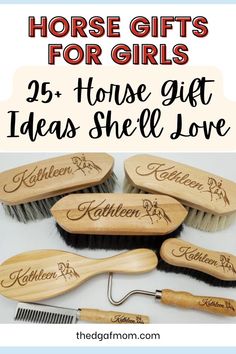 horse gifts for girls with the words, 25 house gift ideas she'll love