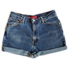 "Vintage Levi Strauss Medium/Dark Blue Wash High Waisted Rise Stretch Denim Jean Shorts 31/32\" waist fit* (your body's waist). Size Tag 12M Garment measurements (laying flat): Waist 31\" at rest / 34\" stretched Hips 40\" at rest / 46\" stretched Rise 11\" Inseam 2.5\" cuffed / 4\" uncuffed Leg opening 22\" at rest / 26\" stretched Item 2480 Great vintage condition! More sizes & styles available on my shop page! SAVE ON SHIPPING:* FREE SHIPPING AT $35 (Under $35: shipping on each additional item only $2) PRIORITY MAIL UPGRADE 2 or more items: no additional charge or action needed for Priority upgrade when purchased together 1 item: +$3 (otherwise will ship First Class) For details on sizing, see SIZE GUIDE under \"Additional Policies\": https://www.etsy.com/shop/GoldenGarb/policy?ref=shop Basic Denim Shorts, Cheap 90s Short Jeans, Cheap Vintage Dark Wash Shorts, Fitted Denim Jean Shorts With Belt Loops, Fitted Dark Wash Short-length Jeans, Fitted Dark Wash Short Length Jeans, Fitted Denim Shorts With Belt Loops, Classic Fitted Medium Wash Jean Shorts, Fitted Medium Wash Straight Leg Jean Shorts