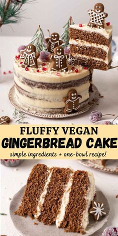 Vegan Gingerbread Cake Pasta Food Recipes, Recipes Chili, Patisserie Vegan, Cake Pizza, Vegan Gingerbread, Vegan Baking Recipes