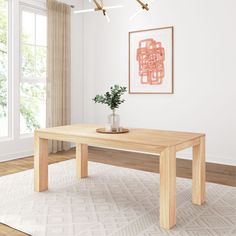 Modern Dining Table - 72 Wood Rectangular Dining Table, Modern Dining Bench, Console Tables Entryway, Table For Kitchen, Wood Dining Table Modern, Classic Dining Table, Wood Dining Room Table, Pine Dining Table, Kitchen Table Wood