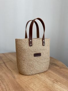 Crochet jute bag Crochet Double Handle Straw Bag For Daily Use, Aesthetic Christmas Gifts, Crochet Jute Bag, Crochet Hand Bag, Crochet Jute, Handmade Tote Bag, Handmade Crochet Bags, Tote Bag Aesthetic, Cotton Pouch