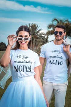 two people wearing t - shirts that say crush, nampakaa, norvo and cruish