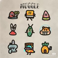 a bunch of stickers that say muggle