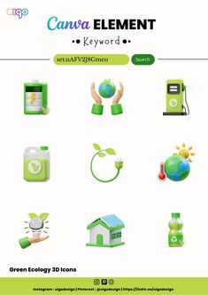 the green ecology icon set is shown in this screenshoter's screen shot