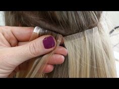 DIY Hair Tape Extensions - Master Hairdresser Johanna Z - YouTube Bellami Tape In Hair Extensions, Install Tape In Hair Extensions, How To Apply Tape In Hair Extensions, How To Put In Tape In Hair Extensions, How To Do Tape In Hair Extensions, Hair Extensions Tape In, How To Install Tape In Hair Extensions, Tape In Hair Extensions Placement Guide, Diy Extensions Hair