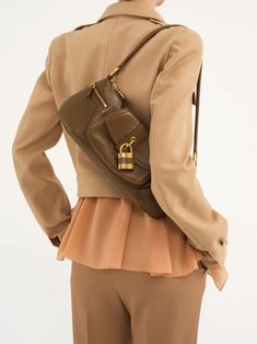 Chloé The 99 Shoulder Bag In Grained Leather | Chloé US Chloe Bags, Large Bracelet, Bag Collection, Blouse Pants, Dark Khaki, Chloe Bag, Baby Gift Sets, Fall 2024, Leather Patches