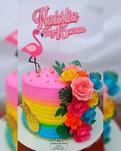 Tropical Paradise Theme, Pool Party Cakes, Flamingo Cake, Hawaiian Birthday Party, 21st Birthday Cakes, Pool Birthday