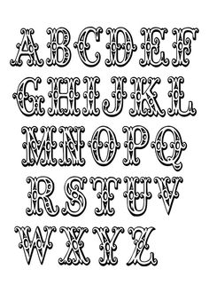 an old english alphabet with letters and numbers in the style of calligraphy, vintage line drawing or engraving