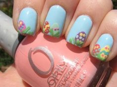 easter nails Kids Nail Designs, Manicure Gel, Creative Nails, Easter Kids