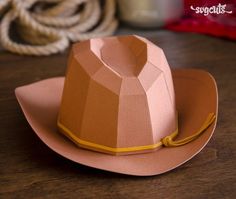 Cowboy hat svg file for a cutting machine Valentine's Day Sweets, Cowboy Hat Pattern, Nature Christmas, Hat Template, Spiritual Travel, Chapeau Cowboy, Heirloom Quilt, Gift Box Template, Paper Hat