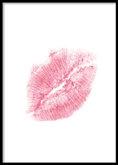 pink lipstick smudges on a white background