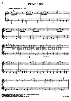 sheet music with the words prima jazz