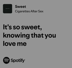 an ad for spotify with the caption'it's so sweet, i know