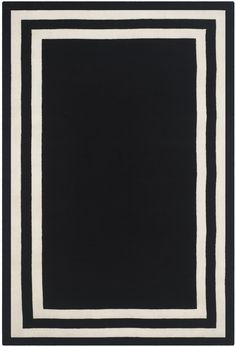 a black and white rug with an empty square in the middle, on a white background