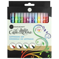 the set of colored markers is packaged in a package