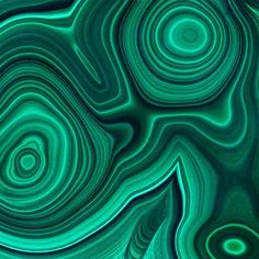 an abstract green background with swirls and circles in the center, as well as some black