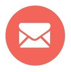 an email envelope in a red circle