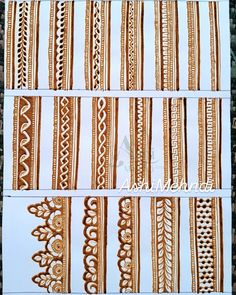 several different types of laces on white paper