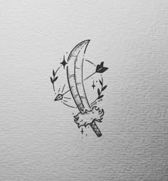 a black and white drawing of a kite flying through the air with arrows coming out of it