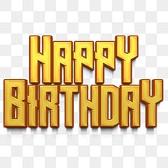 the text happy birthday on a white background