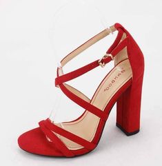 Red Chunky Heel Strap Sandals Red Charro Quince, Valentines Dance Dresses, Red Heels Prom, Red Quince Ideas, Red Sweet Sixteen, Red And Gold Quinceanera, Quince Heels, Quinceanera Heels, Disney Oc