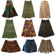 Cottagecore Outfits, Hippie Skirts, Fairy Clothes, Hippie Outfits