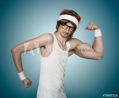 Stock Image: Funny retro nerd with one huge arm flexing his muscle دورة شهرية, Strength Training Routine, Boost Testosterone, Muscle Imbalance, Retro Sport, Retro Sports, Testosterone Levels, Muscle Growth