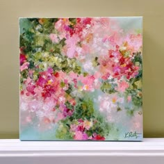 Canvas For Beginners, Abstract Flower Art, Abstract Flower Painting, Simple Acrylic Paintings, Beginner Painting, Flower Paintings, Abstract Flower, Flower Art Painting