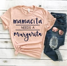 Mamacita Needs a Margarita Tee, Cinco de Mayo, Mother’s Day, mom shirts, mom life, boutique Look Working Girl, Vinyl Shirts, Mode Casual, Mode Inspiration, Looks Vintage, Mom Shirts, New Moms, Funny Shirts, Look Fashion