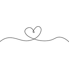 a black and white line drawing of a heart on top of a wave in the ocean