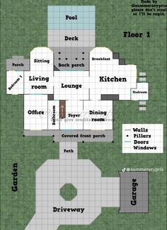 the floor plan for a house with lots of room and space to move around it