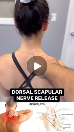 FisioTerapia🩻 on Instagram: "What Does a Pinched Dorsal Scapular Nerve Feel Like?🦴  🤕Experiencing sharp, stabbing pain or a deep ache between your shoulder blades? Does the discomfort radiate down your back or make it tough to move your neck and shoulders freely? You might be dealing with an irritated or pinched dorsal scapular nerve.  📚 Anatomy & Function: The dorsal scapular nerve originates from the C5 nerve root in your neck, running down to innervate the rhomboid muscles and the levator scapulae. These muscles are crucial for stabilizing and moving your shoulder blades, playing a key role in shoulder and upper back movements.  🩺 Symptoms: • Sharp, localized pain between the shoulder blades • Radiating discomfort to the upper back or neck Muscle weakness or spasms in the affected Pulled Neck Muscle, Knots In Neck Muscle, Pinched Nerve In Shoulder, Shoulder Pain Remedies, Pinched Nerve In Neck, Shoulder Blade Muscles, Levator Scapulae, Shoulder Muscle Pain, Neck And Shoulder Stretches