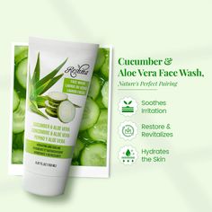 Experience the pure magic of our Cucumber & Aloe Vera Face Wash! 🥒💦 Gently cleanse and hydrate your skin with this herbal wonder, suitable for all skin types. 🌿✨ Embrace the beauty of nature, made in India.   💚 For daily radiance, because your skin deserves the best! 😍  #reshma #reshmabeauty #skin #skincare #skincaretips #skincarenatural #turmeric #aloevera #aloeverafacewash #aloe #facewash #skincareroutine Beauty Products Ads, Skin Care Ads Creative, Skin Care Creative Ads Design, Skincare Creative Ads Design, Face Wash Creative, Ayurvedic Products Creative Ads, Skincare Creatives, Skin Care Ads, Herb Poster