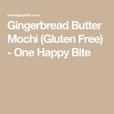 the gingerbread butter mochi gluten free one happy bite is on display