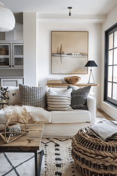 a living room filled with lots of furniture and decor