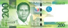 an image of a man's face on a green and white paper money bill