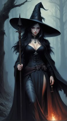 AlbedoBase XL high quality paintings with a Gerald Bromlike at 2 Witchy Art, Halloween Artwork, Witch Art, Halloween Witch, Character Concept, Creative Inspiration, Female Art, Storytelling